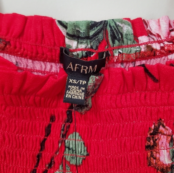 NWT AFRM Owen Smocked Mini Dress - Picture 4 of 7